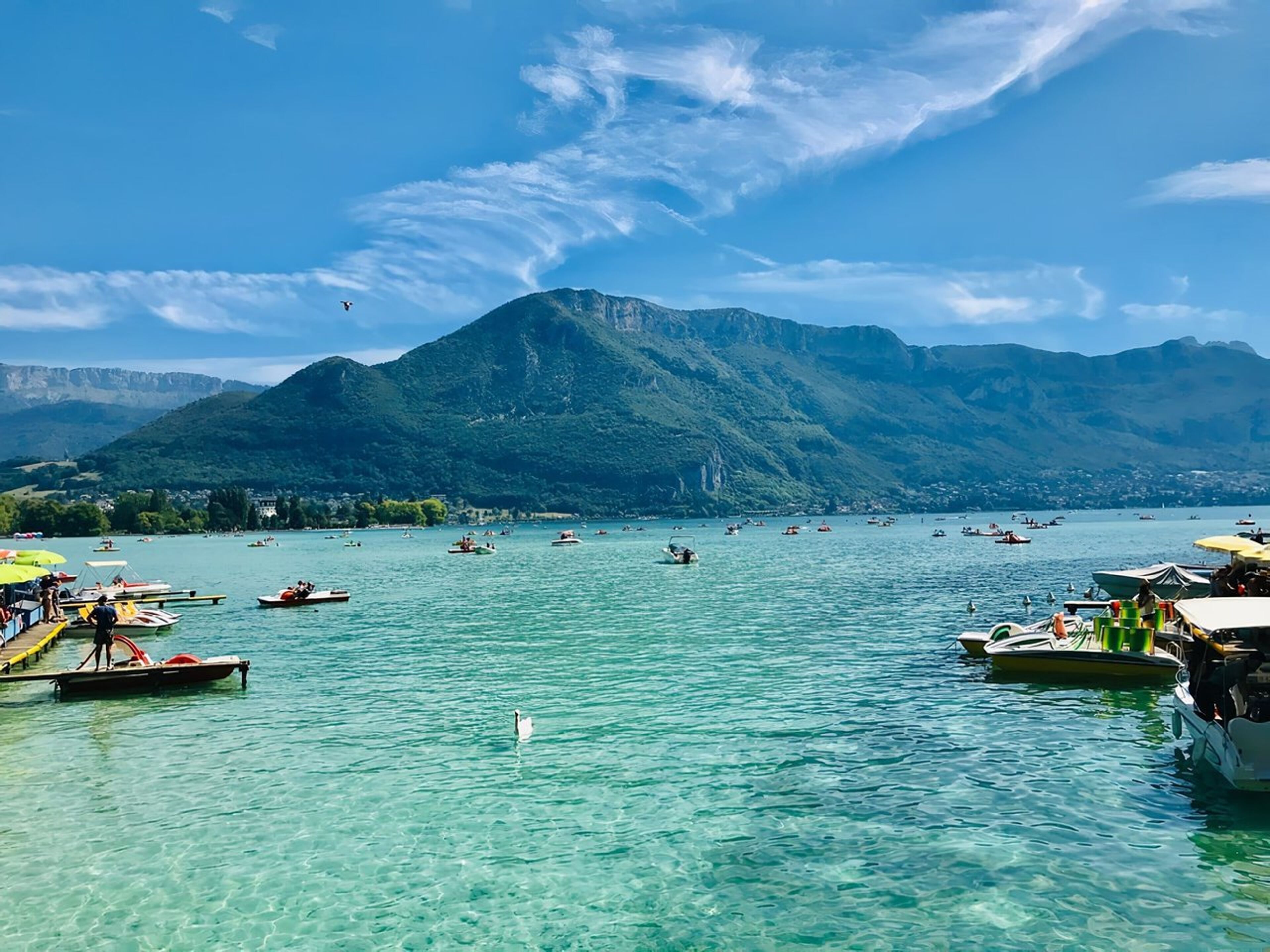 Swimming on holiday in Lake Annecy 